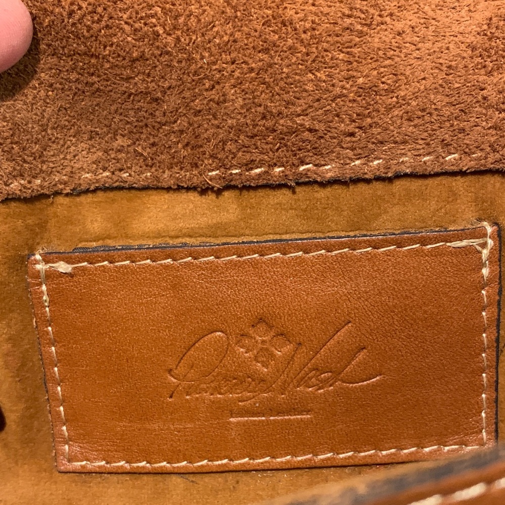 Beautiful Patricia Nash Tooled Brown Leather Crossbody Bag - Picture 7 of 10